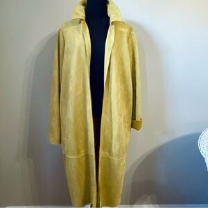 Philosophy CHARTREUSE Faux Suede Coat